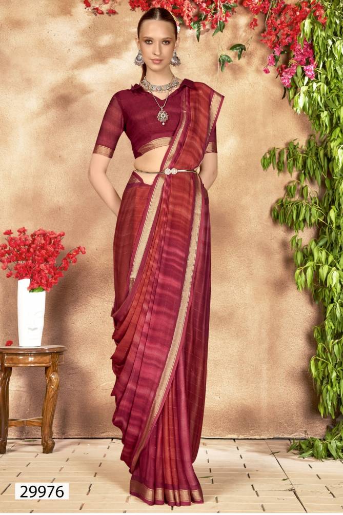 Remi By Vallabhi Solid Moss Chiffon Printed Sarees Suppliers In India